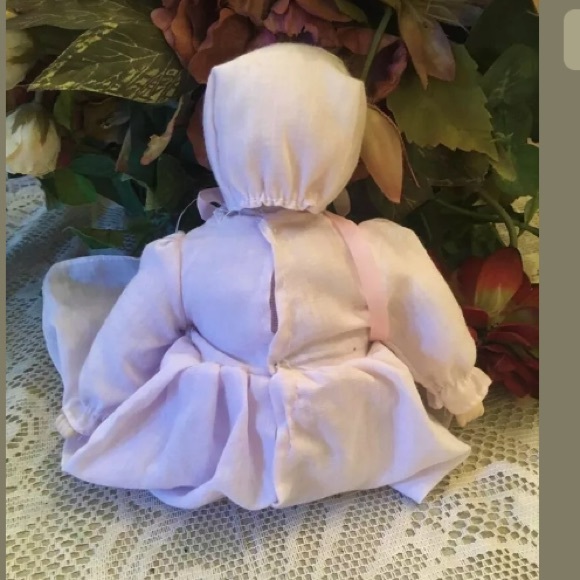 Vtg Porcelain Bisque Doll Baby Handmade Clothes - Picture 2 of 8